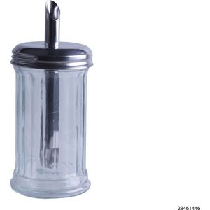 Suikerdispenser - Voorraadpot - Glas - Draaideksel - 14 cm Hoog - 300 ml