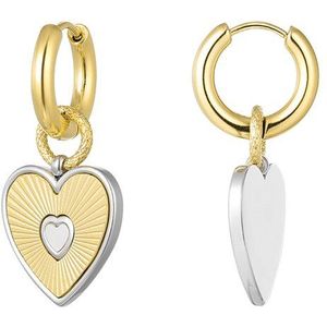 Oorbellen Hart Valentijn - Goud/Zilver - Liefde