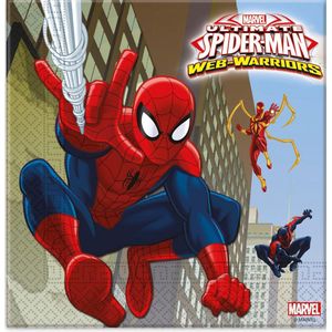 Spider Man Papieren-servetten-(twee-lagen)-blauw - Maat One-size