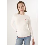 Felix Hardy - Ronde Hals Trui - Ecru - %100 Katoen - Dames