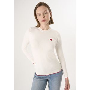 Felix Hardy - Ronde Hals Trui - Ecru - %100 Katoen - Dames