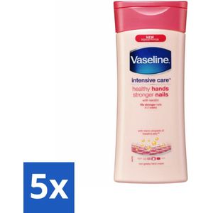 Vaseline - Healthy Hands & Stronger Nails - Handcrème - Versterkend - 200 ml - Bulkverpakking - 5 stuks