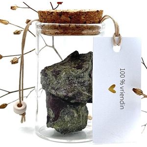 Potje 100% vriendin - Jaspis ruw -edelstenen set-geschenk vrouw-cadeau voor haar-vriendin-vriendschap-best friends-gift-feestdagen