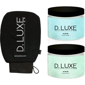 D.Luxe Tan 2x Olie-Vrije Scrub + Exfoliating Mitt