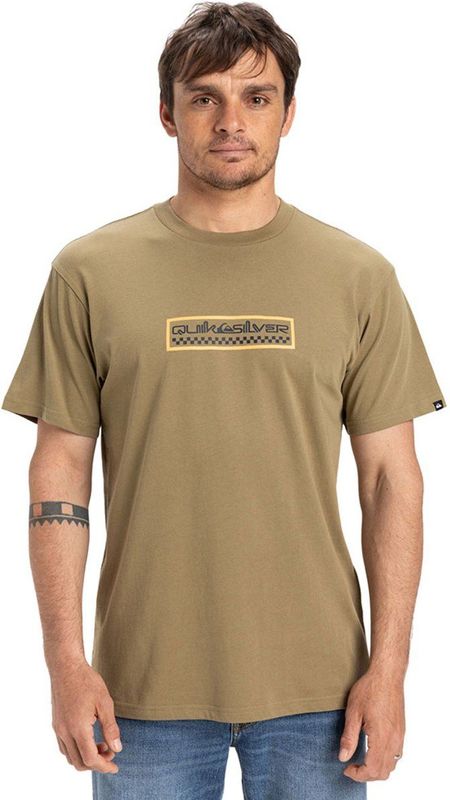 Quiksilver - T-shirt - Olijf - Katoen