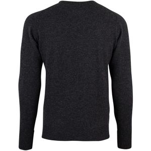 William Lockie - Trui - Donkergrijs - Ronde Hals - 100% Lamswol