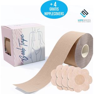 Boob Tape – Met nipple covers – Borst Tape – Bh Tape – Boob Lift – Bra Tape – beige – Plak Bh - Black Friday