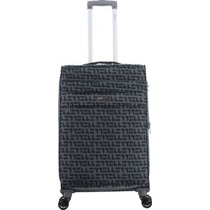 ELLE Couture Zachte Koffer / Trolley / Reiskoffer - 64 cm (Medium) - Grijs