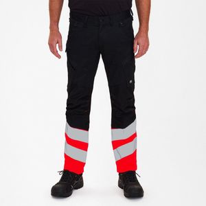 Engel Safety werkbroek met 2-weg stretch 2546-314 - Black / Hi-vis Red - 29