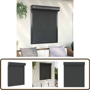 vidaXL Rolluik - 100x120 cm - Aluminium - Antraciet Rolluik - Zonwering - Aluminium - Antraciet - Isolerend