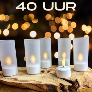 12 oplaadbare led-theelichtjes - Kaarsen kopen | Lage prijs | beslist.nl