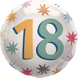 Folat - Folieballon Starburst 18 jaar (45 cm)