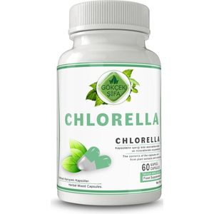 Chlorella Extract Capsule - 60 Capsules - Het zuivert het lichaam van zware metalen, gifstoffen en schimmels - 1 CAPSULE 1000 MG EXTRACT - Hoge Eiwitbron - 60.000 mg Kruidenextract - Geen Toevoegingen - Beste Kwaliteit