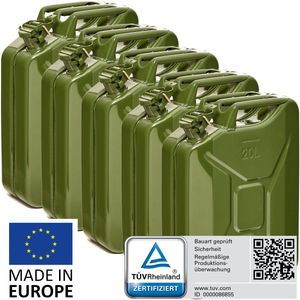BW - Brandstof Jerrycan - Olijfgroen - 20 Liter - TÜV-getest en UN-goedgekeurd
