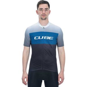 Cube Teamline Cmpt Jersey Met Korte Mouwen Blauw XL Man