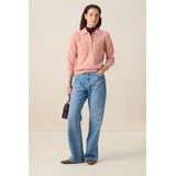 Sissy-Boy - Oudroze Polo Trui - Lange Mouwen - Regular Fit