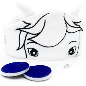 Hoofdband hoofdtelefoon slaapmasker voor kinderen met Sabrina de tekenfilmheldin - comfortabel zachte fleece - volumeregeling - ideaal voor reizen - wit