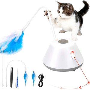 Filo Elektrisch Rijdend Kattenspeelgoed met Laser - Rijdend Kattenspeeltje - Automatisch Interactief Speelgoed Katten - Kattencadeaus - Elektronisch Speelgoed Kittens - Kat - Kitten - Laserspeelgoed - kado - Laserlampjes