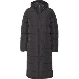 ICHI - Zelana - Gewatteerde Jas - Zwart - Lange Pasvorm