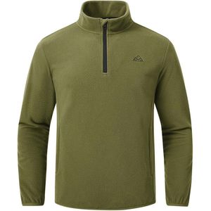 Lichtgewicht Heren Fleece Pullover 1/4 Zip - Microfleece Sweatshirt voor Outdoor en Sport