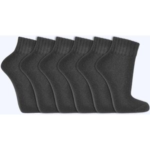 Luxe sokken | Merino & Kasjmier | Superzacht | Kort model | Dames & Heren | Zwart | 6 paar