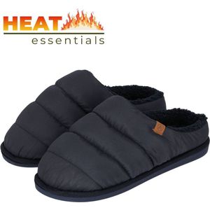 Pantoffels Heren 41 42 - Navy Blauw - Gewatteerd - Sloffen Heren Maat 41 42 - Gewatteerde Pantoffels Heren