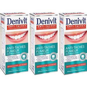 Denivit - Anti-Vlekken Tandpasta - voor Rokers - 3 x 50 ml