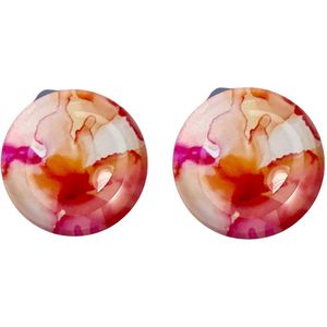Clip oorbellen- Roze- 2 cm- Bernice-Geen gaatje- Charme Bijoux