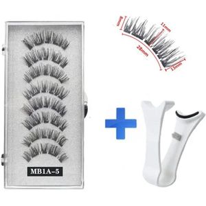 LuukyBB - 8 x Classy Magnetische Wimpers - Wimper met Applicator Nijptang - Zonder Eyeliner Magnetic Lashes - Glassylook Look - Geen Lijm - Waterproef Waterproof