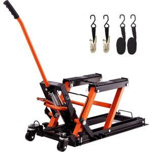 Hydraulische motorkrik 700 kg draagvermogen motorkrik motorfiets hefplatform montagestandaard motorfiets, verstelbaar 120-385 mm montagestandaard motorlift, motorstandaard in garage en buiten