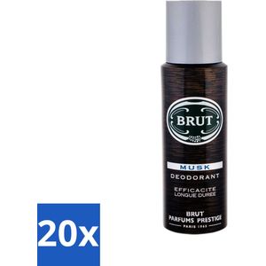Brut - Deodorant - Spray - Musk - Klassieke mannengeur - 200ml - Bulkverpakking - 20 stuks