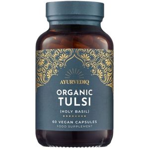 Tulsi / Holy Basil Capsules - Bio Organic - Vegan - Ayurvediq - Heilige Basilicum - Ocimum tenuiflorum - 60 stuks
