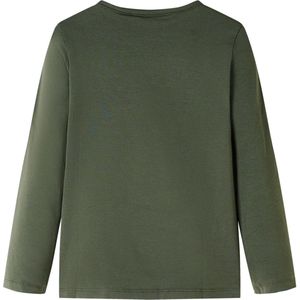 Kindershirt lange mouwen - Kaki - Maat 128