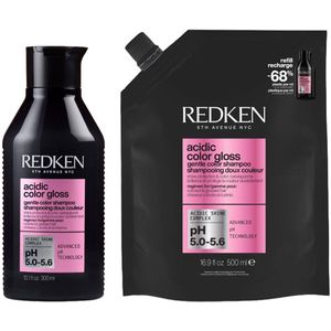 Redken Acidic Color Gloss Shampoo 300ml + Refill Pouch 500ml