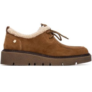 Carmela - 16266902-CAMEL - Leren Schoenen - Bruin - Plat - Veters - Casual