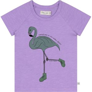 Smitten Organic - 'Safari Flamingo Guide' Paars T-shirt met korte mouwen