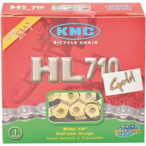 KMC Ketting 1/2 X 1/8 HL710 Half Link SingleSpeed 104 Links Goud