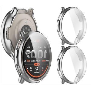 Hoes compatibel met Smartwatch, 2 stuks, zachte TPU, schokbestendig - Zilver | Geschikt voor actieve mode, slim design