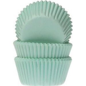 House of Marie Mini Cupcake Vormpjes - Baking Cups - Mint - pk/60