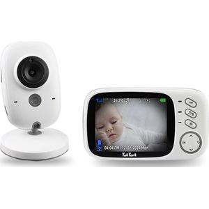 Babyfoon met Camera - Baby Monitor met Geluidsdetectie - Babyfoon met Camera - Wit/1 Stuks