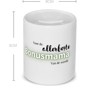 Akyol - voor de allerbeste bonusmama van de wereld Spaarpot - Mama - de beste bonusmoeder - moeder cadeautjes - moederdag - verjaardagscadeau - verjaardag - cadeau - geschenk - kado - gift - moeder artikelen - 350 ML inhoud
