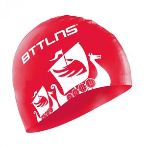 BTTLNS badmuts - swim cap - siliconen badmuts unisex - Absorber 2.0 - rood-boot - one size