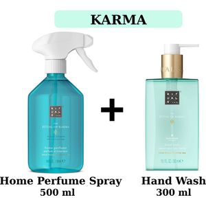 Rituals - Karma - Duo Set - Home Perfume Spray 500 ml + Hand Wash 300 ml + Gift bag - Rituals Hand Zeep + Huisparfum