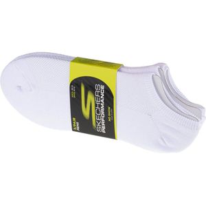 Skechers 3pk No Show Stretch Socks, Mannen, Wit, Sokken, maat: 41-46