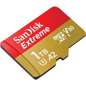 SanDisk Extreme MicroSDXC 1TB U3 V30 A2 - 160MB/s - Met Adapter
