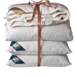 Ten Cate Dekbed - Dekbed 240x220 - dekbedden - 4 seizoenen dekbed - 90% ganzendons - inclusief 2 eendenveren hoofdkussens