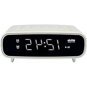 Klokradio met wekfunctie 2 wektijden wekherhaling slaaptimer led-display dimbaar wit UR 1024.