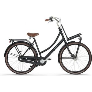 Popal Daily Dutch Prestige N3 Transportfiets - Stadsfiets Dames - 47 centimeter - Mat Zwart