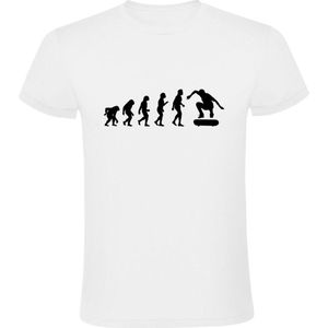 Skateboarden Evolutie Heren T-shirt | Skate | Sport | Wit