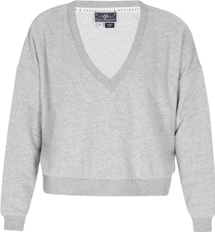 DreiMaster Maritim Sweatshirt  grijs gemêleerd
